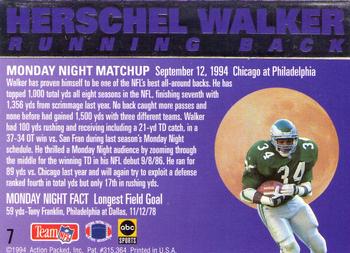 1994 Action Packed Monday Night Football #7 Herschel Walker Back
