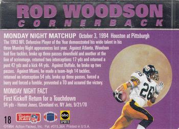 1994 Action Packed Monday Night Football #18 Rod Woodson Back