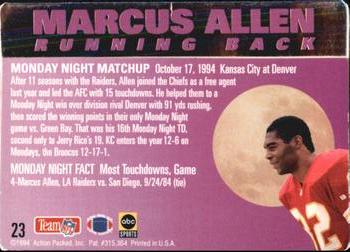 1994 Action Packed Monday Night Football #23 Marcus Allen Back