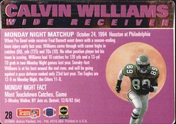 1994 Action Packed Monday Night Football #28 Calvin Williams Back
