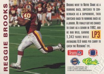 1994 Classic NFL Experience - Limited Prints (Classic Rookies) #LP3 Reggie Brooks Back