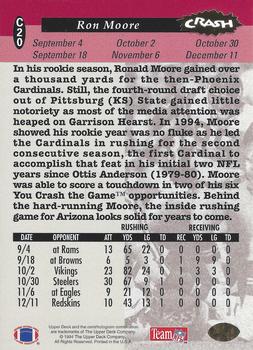 1994 Collector's Choice - You Crash the Game Gold Exchange #C20 Ron Moore Back