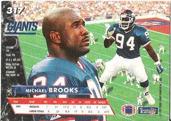 1993 Ultra #317 Michael Brooks Back