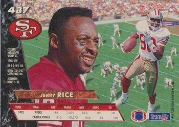 1993 Ultra #437 Jerry Rice Back