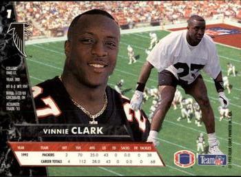 1993 Ultra #1 Vinnie Clark Back