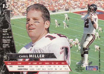 1993 Ultra #13 Chris Miller Back