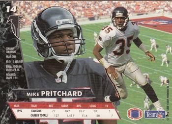 1993 Ultra #14 Mike Pritchard Back
