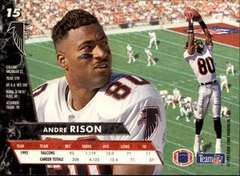 1993 Ultra #15 Andre Rison Back