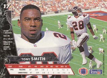 1993 Ultra #17 Tony Smith Back