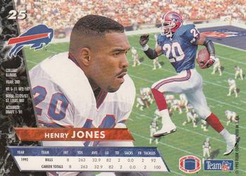 1993 Ultra #25 Henry Jones Back
