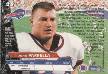 1993 Ultra #28 John Parrella Back