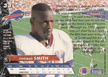 1993 Ultra #33 Thomas Smith Back