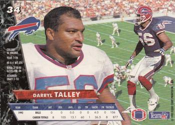 1993 Ultra #34 Darryl Talley Back