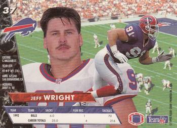 1993 Ultra #37 Jeff Wright Back