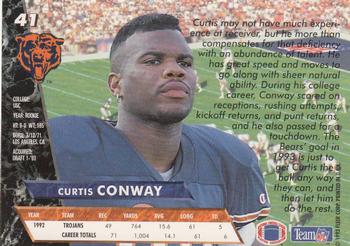 1993 Ultra #41 Curtis Conway Back