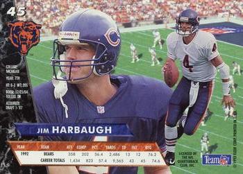 1993 Ultra #45 Jim Harbaugh Back