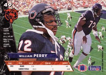 1993 Ultra #49 William Perry Back
