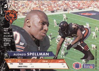 1993 Ultra #51 Alonzo Spellman Back