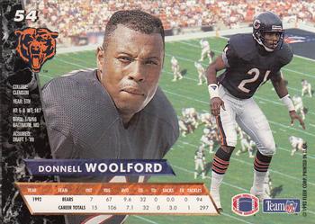 1993 Ultra #54 Donnell Woolford Back