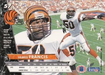 1993 Ultra #57 James Francis Back