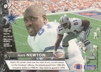 1993 Ultra #97 Nate Newton Back