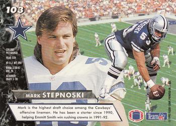 1993 Ultra #103 Mark Stepnoski Back