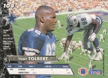 1993 Ultra #104 Tony Tolbert Back