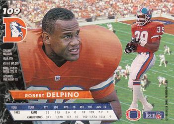 1993 Ultra #109 Robert Delpino Back