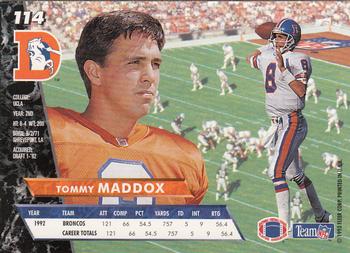 1993 Ultra #114 Tommy Maddox Back