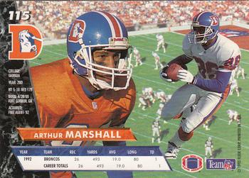 1993 Ultra #115 Arthur Marshall Back