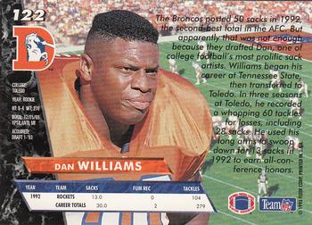 1993 Ultra #122 Dan Williams Back