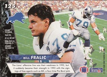 1993 Ultra #125 Bill Fralic Back
