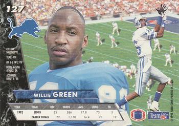 1993 Ultra #127 Willie Green Back