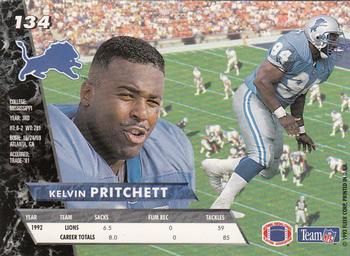 1993 Ultra #134 Kelvin Pritchett Back