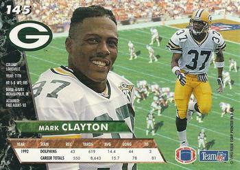 1993 Ultra #145 Mark Clayton Back