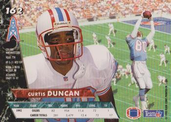 1993 Ultra #162 Curtis Duncan Back