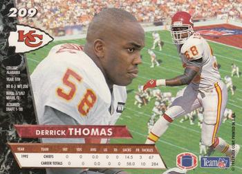 1993 Ultra #209 Derrick Thomas Back