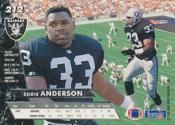 1993 Ultra #212 Eddie Anderson Back