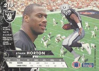 1993 Ultra #219 Ethan Horton Back