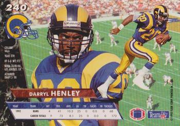 1993 Ultra #240 Darryl Henley Back