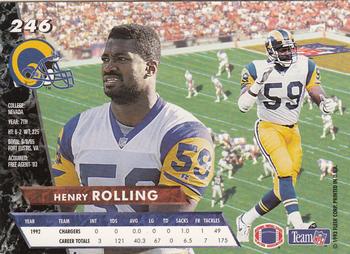 1993 Ultra #246 Henry Rolling Back