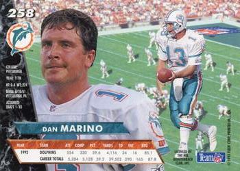 1993 Ultra #258 Dan Marino Back