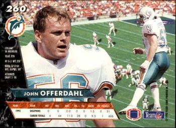 1993 Ultra #260 John Offerdahl Back