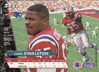 1993 Ultra #292 Chris Singleton Back