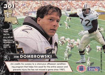 1993 Ultra #301 Jim Dombrowski Back