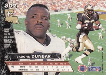 1993 Ultra #302 Vaughn Dunbar Back