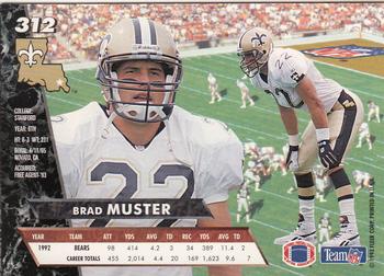 1993 Ultra #312 Brad Muster Back