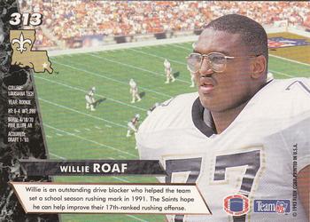 1993 Ultra #313 Willie Roaf Back