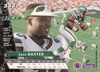 1993 Ultra #333 Brad Baxter Back