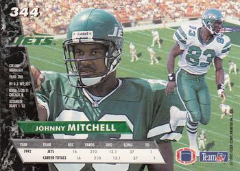 1993 Ultra #344 Johnny Mitchell Back